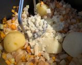 叉焼・茹で卵・マカロニ・ポテトの集合サラダ作り方3写真
