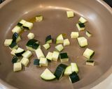 主婦の平日ランチ ズッキーニのチャーハン作り方1写真