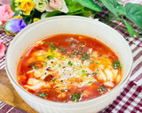 簡単✨とろけるチーズの卵トマトスープ🍅🍲作り方4写真