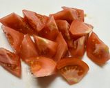 切って和えるだけ！トマトの姜葱醤和え作り方1写真