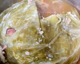 キャベツ丸ごと挽肉煮込み作り方3写真