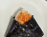 炙りめんたいおにぎり(マヨ＋あかり)作り方5写真