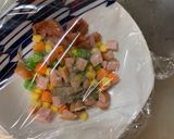 レンジ簡単洋風梅スンドゥブ味炒飯弁当作り方3写真