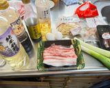 豚バラと揚げの卵とじ😃作り方1写真