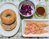 簡単ランチ！マスタードチキンサンドイッチ作り方1写真