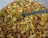 レンジでパスタを中華麺風に！麻婆白菜麺作り方4写真