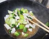 チンゲン菜とイカの中華風 とろみ炒め作り方8写真