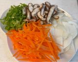春雨＆鶏皮のとろみスープ作り方2写真