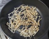青菜とエノキの辛子和え作り方1写真