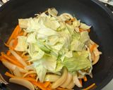 【簡単夕食】合挽肉と野菜の味噌マヨネーズ炒め作り方3写真