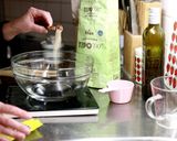 北欧産の強力粉で 気泡たっぷりチャバタ作り方1写真