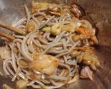 納豆キムチ沢庵蕎麦作り方3写真