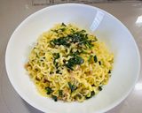 【※】肉みそとニラのまぜそば作り方6写真
