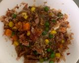 レンジ簡単中華風梅タコライス味炒飯弁当作り方5写真