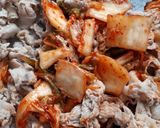 簡単旨い☆豚しゃぶしゃぶ肉でキムチ煮炒め作り方2写真