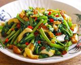 レンジで★空心菜とちくわのうま辛にんにく醤油和え作り方5写真