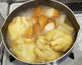 小松菜と豚ひき肉の巾着煮作り方7写真