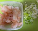 エビとレタスと卵のチャーハン🥬🦐🥚作り方1写真