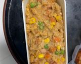 全てレンジ洋風梅オイ照り味炒飯弁当作り方13写真