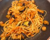 なすと油揚げのトマトカレーパスタ作り方5写真