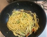 鮎のウルカと茗荷のペペロンチーノ作り方5写真