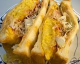 【簡単朝食】チーズオムレツのホットサンド作り方3写真