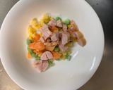レンジ簡単クリーミーキムチ味炒飯弁当作り方2写真