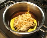 醤油味付け乾麺で作るかけうどん作り方4写真