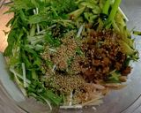 サラダチキンとキュウリと水菜の搾菜和え作り方6写真