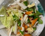 お一人様野菜たっぷり赤味噌レモン味親子丼作り方9写真