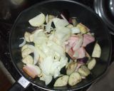 なすトマトソースパスタ♪簡単ベーコン作り方3写真