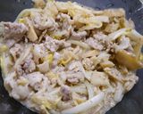 レンジで簡単！豚こま舞茸白菜作り方4写真