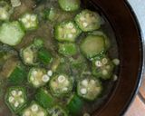 簡単★昼食!オクラとわかめのお味噌汁作り方3写真