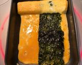 一度で作る♪海苔ハーフ卵焼き(お弁当)作り方4写真