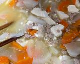 大根と人参、豆腐、鶏ひき肉煮作り方3写真