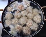 蓮根と榎の鶏団子and蓮根乗せ焼き作り方17写真