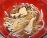 ぶなしめじともやしの酸いスープ作り方6写真