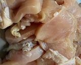 鶏むね肉と小松菜のとろ旨オイスター炒め作り方1写真