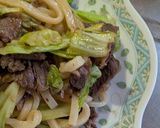 簡単★牛肉とキャベツの焼きうどん作り方4写真