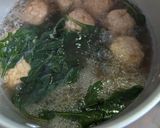 簡単★市販の肉団子とよもぎのスープ作り方2写真
