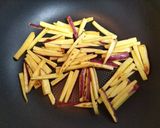 節約簡単夕飯！さつま芋と鶏胸肉の青椒肉絲中華弁当作り方7写真