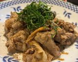 ワンパン!焼きえのきと豚肉の梅黒酢炒め作り方5写真