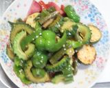 緑の夏野菜とフランクフルトのピリ辛パスタ作り方8写真