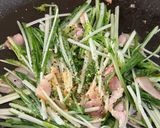 水菜とベーコンの卵炒め作り方5写真