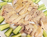 本格♫蒸し鶏のネギ油ソースかけ作り方6写真