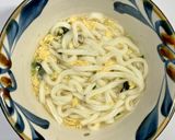 即席の卵スープと挽き割り納豆うどん作り方5写真