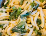 カリッもちっと、うどんとニラのチヂミ作り方2写真