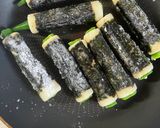 オクラを詰めた海苔巻きちくわ作り方6写真