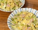 キャベツの彩り副菜作り方3写真