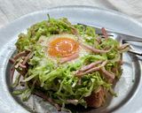 巣ごもり卵のオープントースト作り方4写真